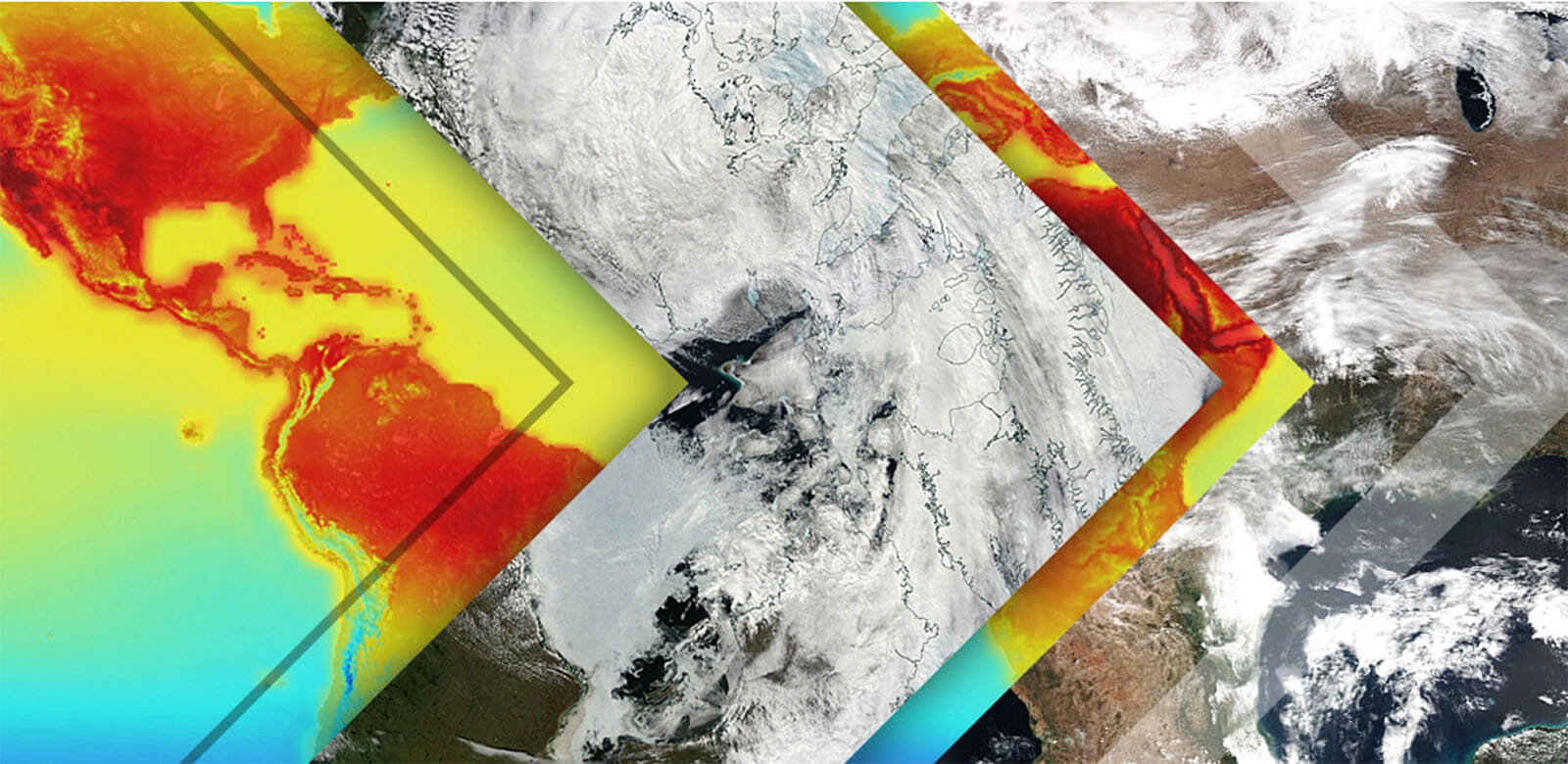 Weather images layered on top of each other