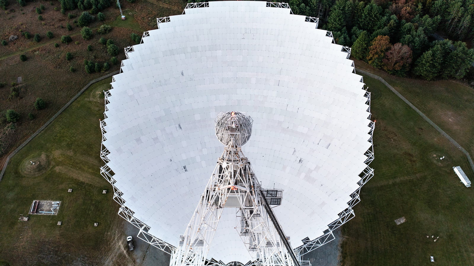 Green Bank Telescope dish from above