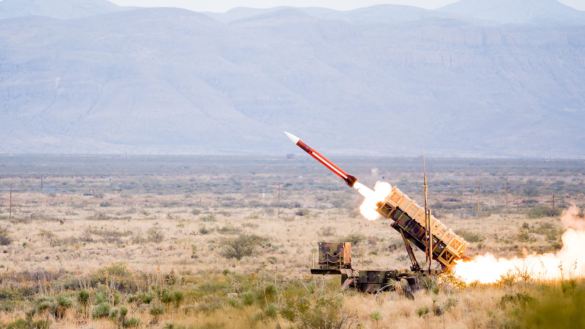 GEM-T Patriot Advanced Capability 2 (PAC-2) missile interceptor launch