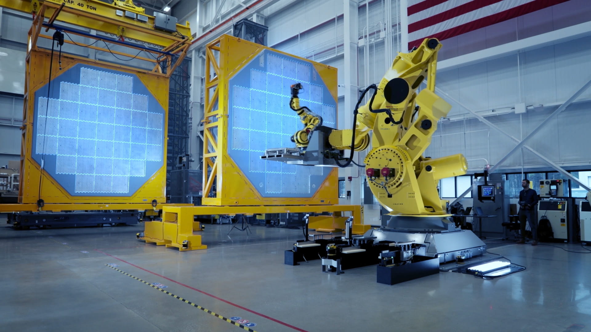 SPY-6 radar factory floor robotic arm